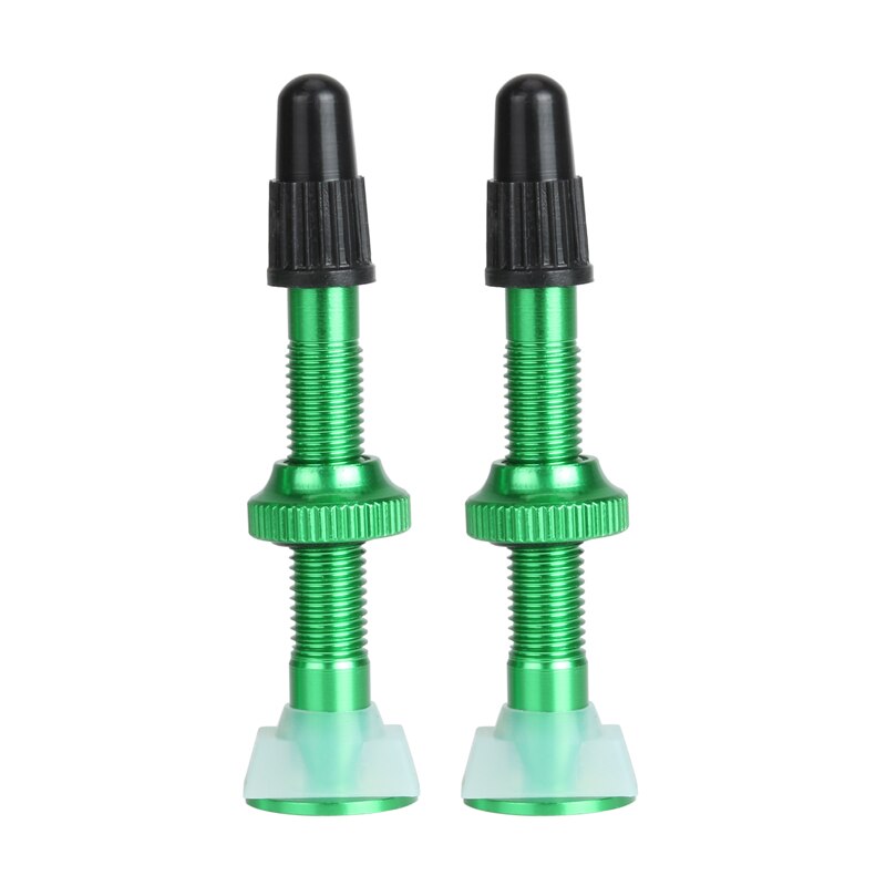 Bolany 40mm MTB Racefiets Extender Kleppen ultralichte Aluminium 1 Paar Met Tubeless Presta ventiel Voor fiets Tubeless band: green