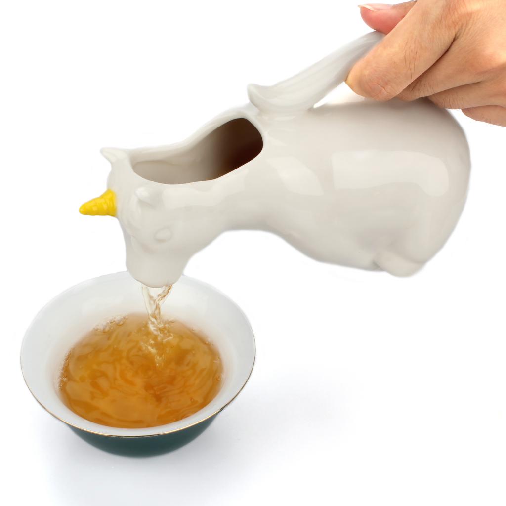 Novelty Unicorn Water Pot Small Ceramic Jug Mini Kettle For Children Kids Boys and Girls