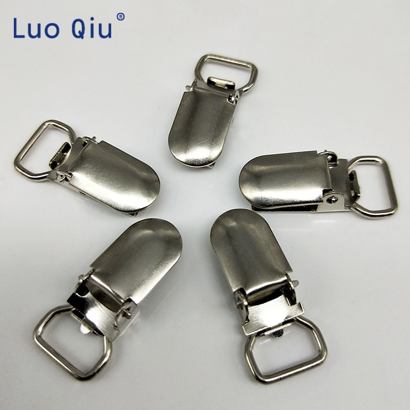 Lille 10mm sølv metalbetræk cirkulær sutteholder vante clips holdere til projekt håndværk 100 stk/parti