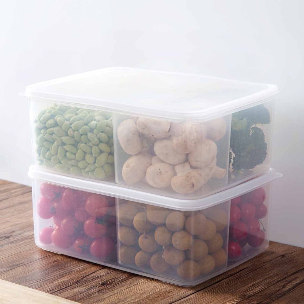 Set de 5 unidades de cajas para almacenar comida, caja para contenedores, contenedor de plástico para cereales y arroz, caja organizadora para nevera para mantener fresca la carne de frutas y pescado