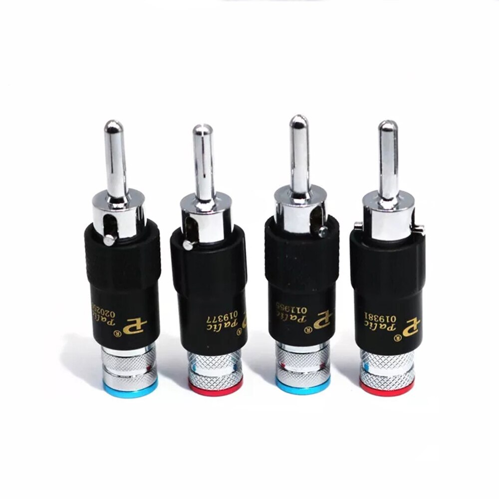 8 stücke YIVO Hallo-Ende Gold Rhodium Überzogene Audio- Video Lautsprecher Jack Kupfer 8mm selbst-Verriegelung Männlichen connecter Banane Stecker: Default Title