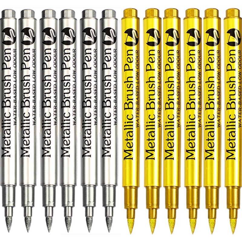 12 Kleuren Metallic Marker Pen Hars Tekenpen Acrylverf Diy Highlights Permanente Marker Diy Card Art Benodigdheden Briefpapier: Lavendel