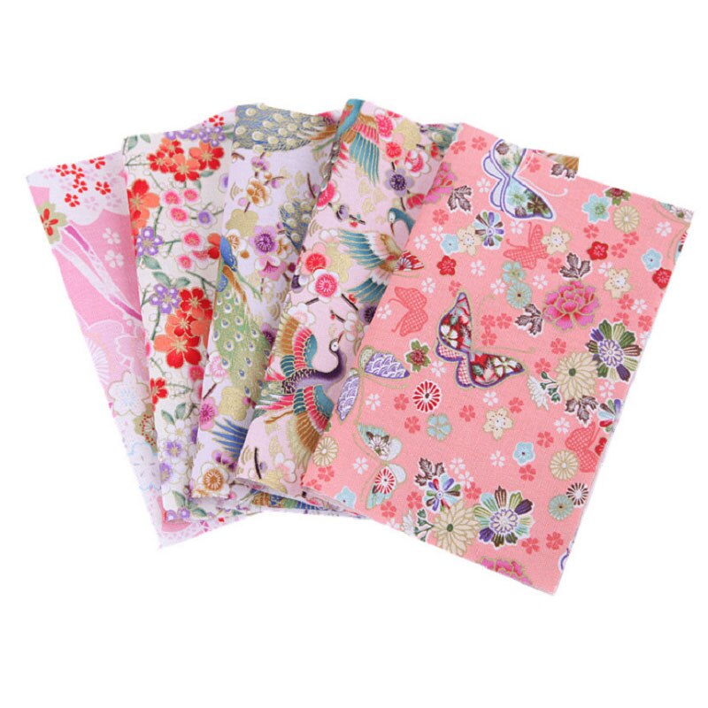 100% Katoenen Stof Katoen Patchwork Doek Bloem Patroon Stof Japanse Stijl Naaien Leveringen Diy Handgemaakte Kledingstuk Accessoires