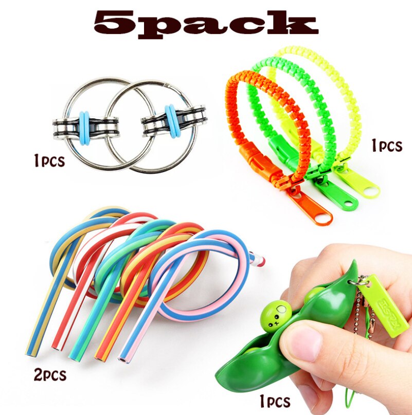 Sensory Toy Set - 5-30PCS - Stress Relief Fidget Toys - Autism Anxiety Relief - Pop Bubble Fidgets for Kids Adults: 5PCS