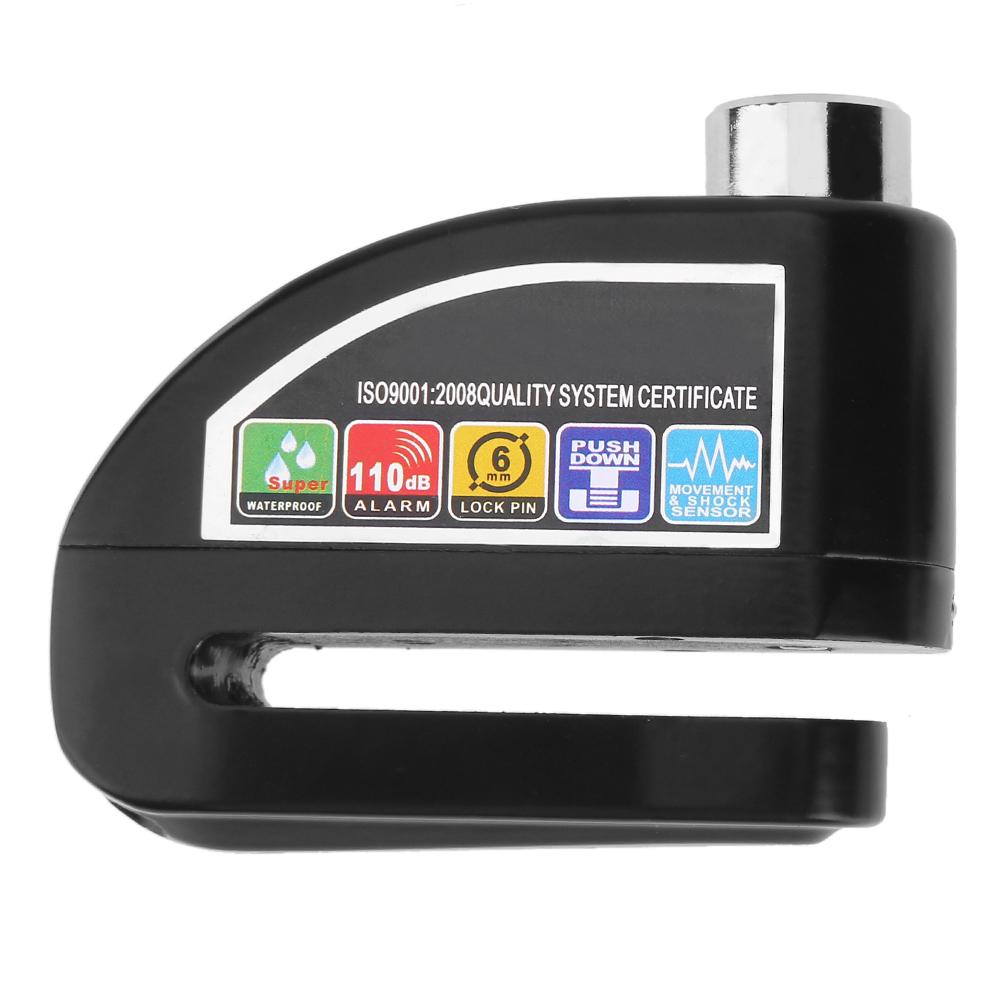 Varkaudenesto pyörän levyjarrulukko turvahälyttimellä moottoripyörälle