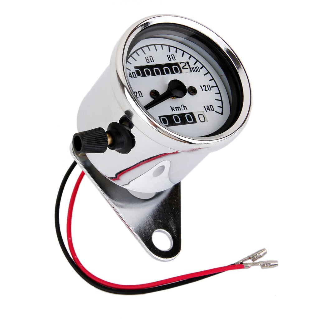 Universal Motorcycle Dual Odometer Speedometer Gauge Test Miles Meter