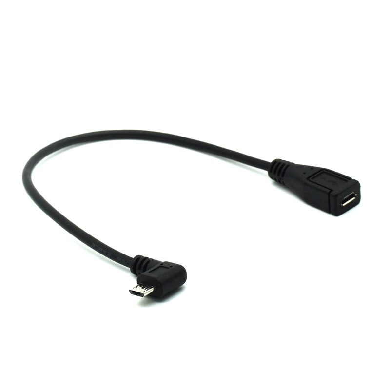 Micro Usb 2.0 5Pin Man-vrouw Uitbreiding Connector Adapter Plug Connector 90 Graden Rechts &amp; Links &amp; Up &amp; Down Schuine 25Cm: Right