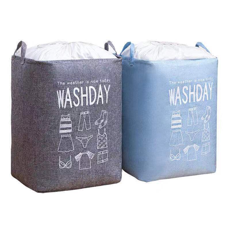 Super Large Laundry Basket 75LFoldable Storage Laundry Hamper with Drawstring Cover Water-Proof Linen Toy Clothes Storage Basket
