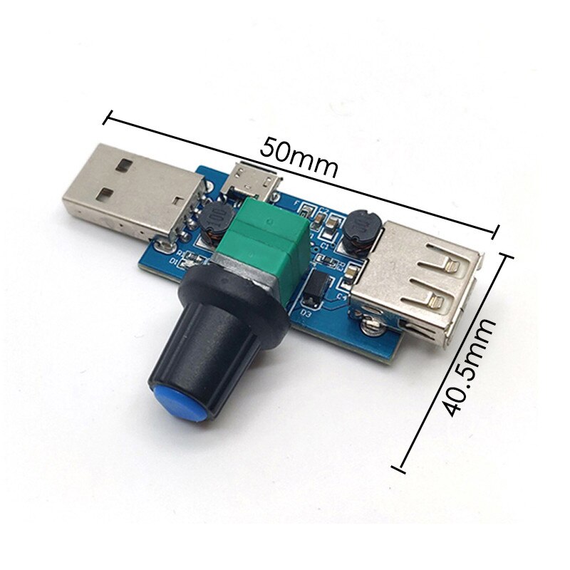 USB Fan Speed Controller Stepless Speed Controller Reducing Noise Multi-stall Adjustment Governor