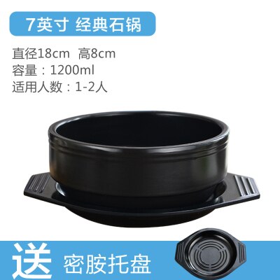 Korean stone pot bibimbap gas cooker rice noodles casserole wate Korean fish casseroles earthenware cooking bellied stew pan: 4