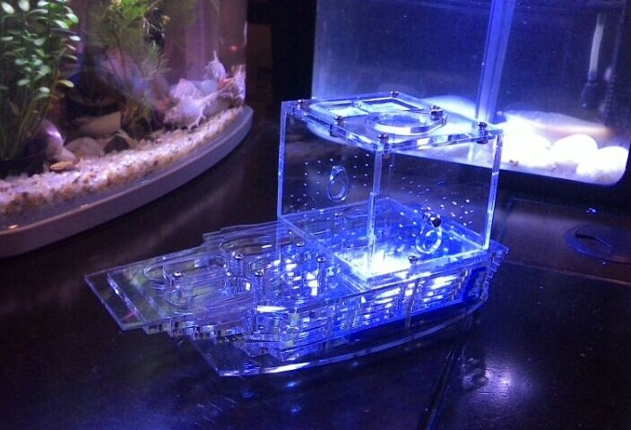 Boat UFO Shape Ant Nest Transparent Ant Workshop For Student Sientific Abservation DIY Accembling Insect Ant House Case Pet Cage