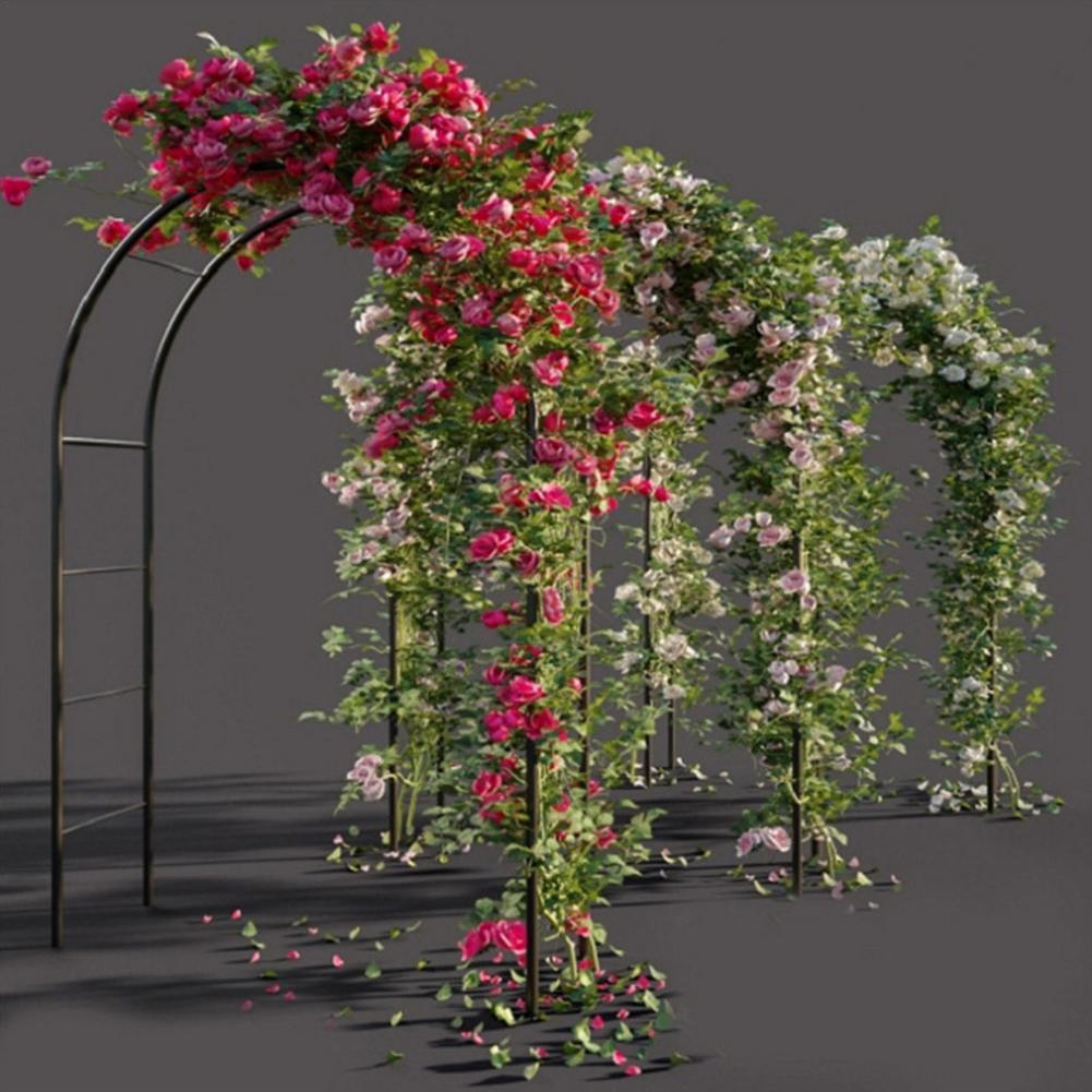 1 Set Metal Arch Wedding Garden Climbing Plant Bridal Party Decoration Wedding Balloon Door Arch Balcony Flower Climbing Frame