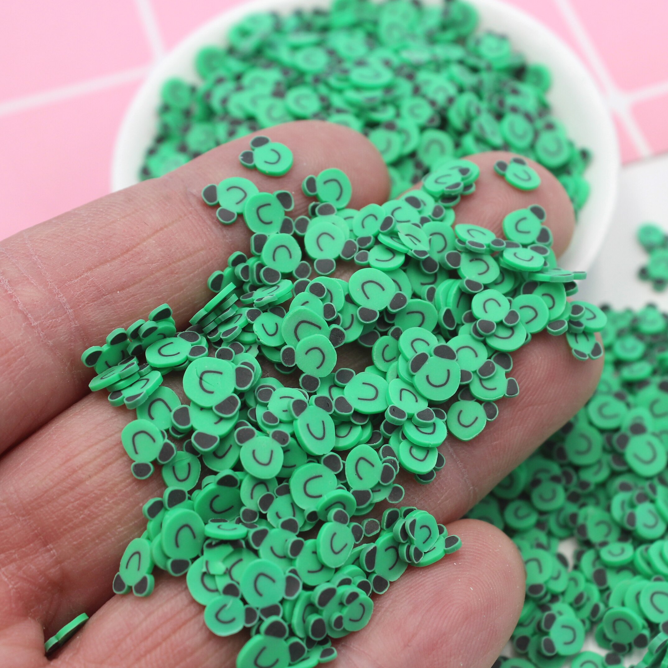 100g/Lot Lovely Frog Slices Polymer Clay Cute Animal Soft Pottery for Toys Decoration DIY Crafts Filler Accessories