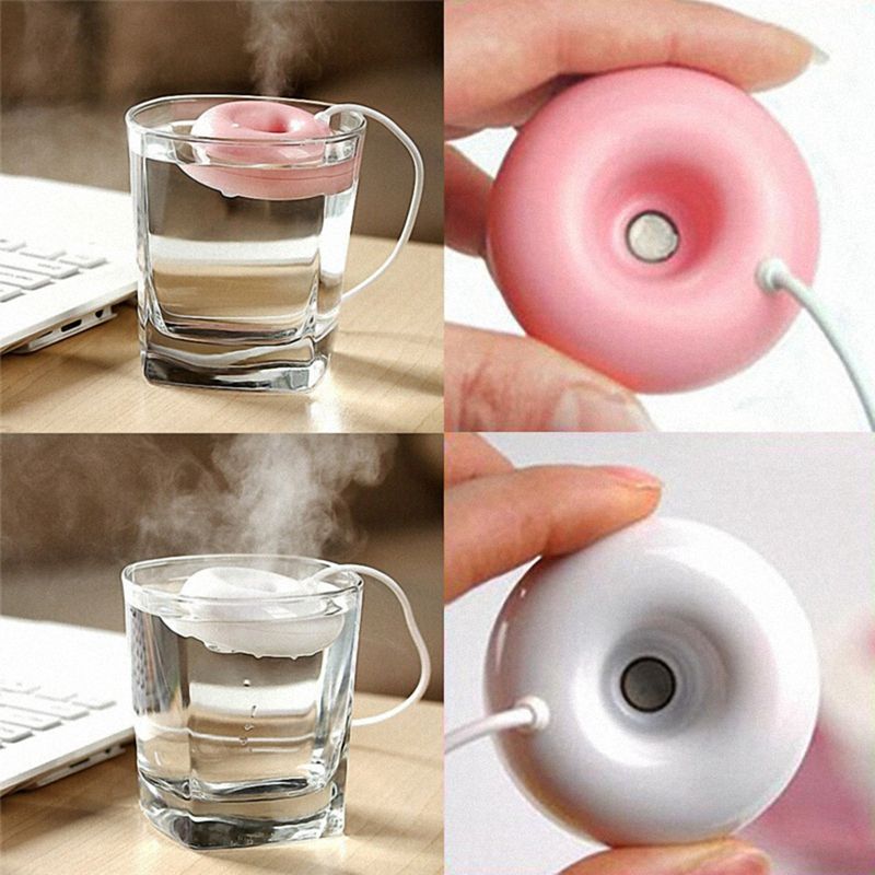 Donut luchtbevochtiger usb kantoor desktop mini luchtbevochtiger draagbare luchtreiniger