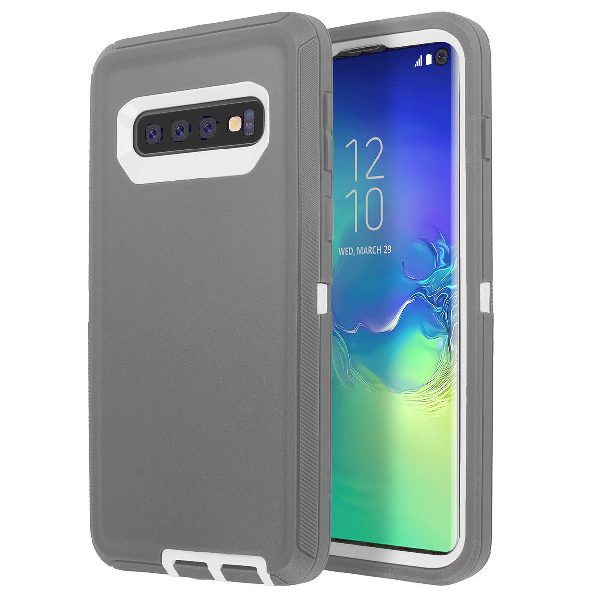 Custodia protettiva antiurto rinforzata per galaxy  s10 s10e s10+  plus: Per la galassia  s10 / Grigio