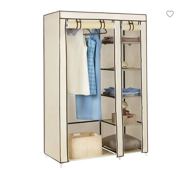 Klud garderobeskab ikke-vævet stof skab folde bærbar vandtæt multifunktionel opbevaringsklud hjem soveværelse møbler hwc: Default Title