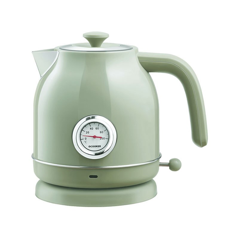 304 nierdzewny czajnik elektryczny z miernikiem temperatury wody gospodarstwa domowego szybkie ogrzewanie elektryczny wrzący dzbanek na herbatę 1.7L: zielony