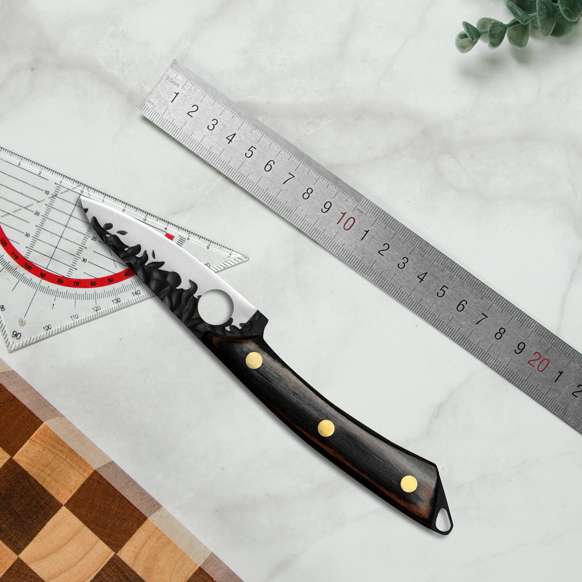 De Wit Handhak Hart gesmeed Met Essen Handvat 14 Centimeter