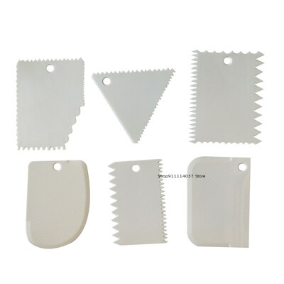 6PCS Pottery Plastic Scraper Tools Clay Sculpture Tooth Shape Pottery Clay Sculpture Carving Tool DIY Clay Texture Scraper: Dark Khaki
