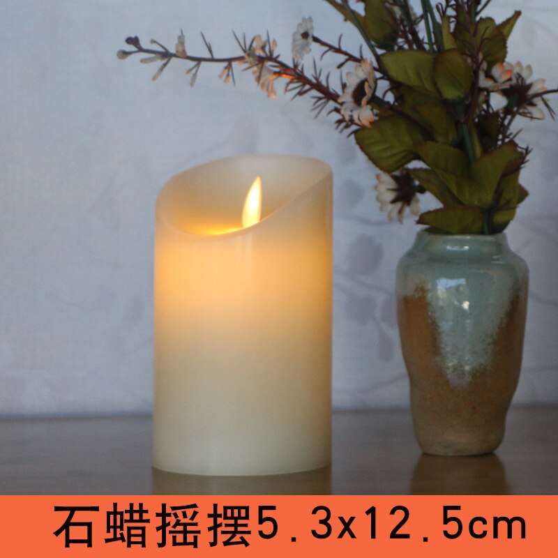 1-3 unids/set velas electrónicas Led amor cumpleaños decoración del hogar velas sin llama ámbar decorativas coloridas luces Led de té/romántico: G1Pcs
