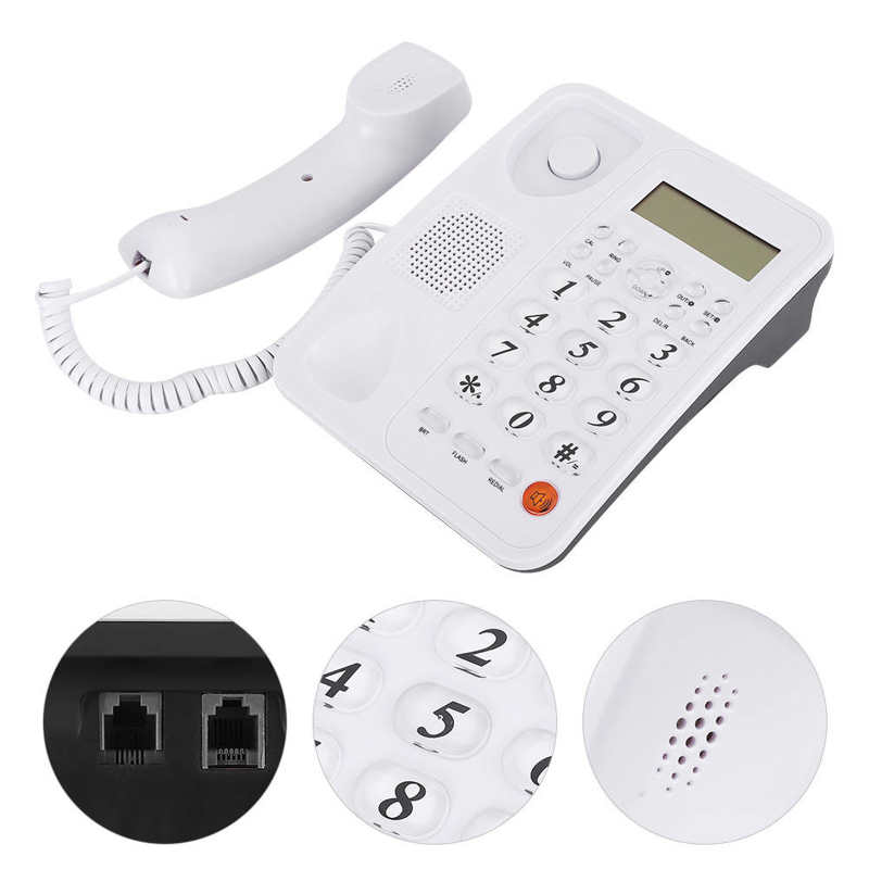 Home Business Landline Wired Telephone Caller ID Fixed Landline Desk Wall Phone telefono fijo