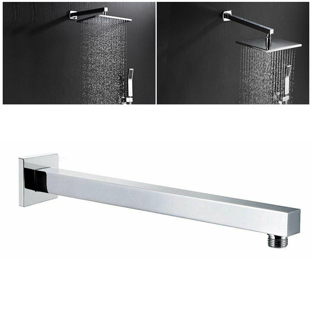 Shower Extension Arm Square Ceiling Rain Shower Head Stainless Steel Wall Mounted Extension Arm For Bathroom