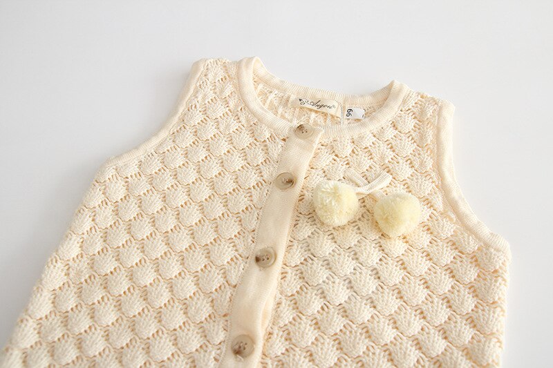 Autumn Baby Sweater Baby Girl Knitted Cardigan Kids Sweaters Coat Toddler Sweater For Girls Sleeveless Knitted Vest