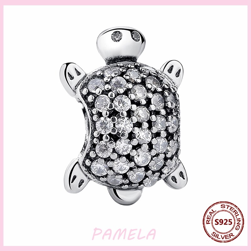 PAMELA-abalorios de plata esterlina 925 para mujer, abalorios de flamenco rosa, perro, búho, Animal, bricolaje para pulsera colgante Original, joyería de: YBT364