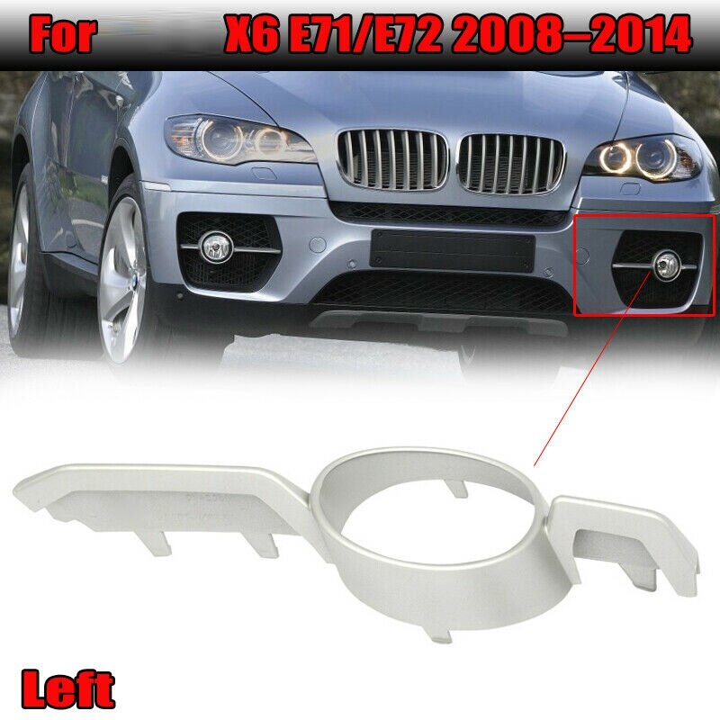 Luz antiniebla del parachoques delantero Parrilla de adornos decoración de lado izquierdo para BMW X6 E71 de 51117188385: Default Title