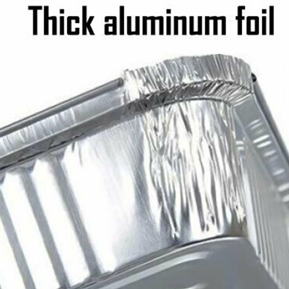 Recipiente desechable de aluminio para preparación de comidas, contenedor de comida portátil para hornear, calefacción sin tapa, 2200ml, 10 Uds.