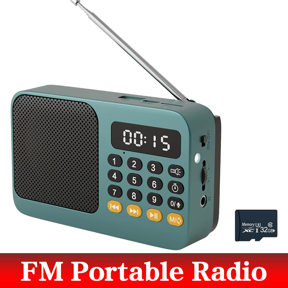 Mini Radio FM de poche Portable 32 go, sans fil, BT 5.0 + Radio numérique, lecture MP3, haut-parleur, prise en charge de la carte TF, disque U, lecture Bluetooth