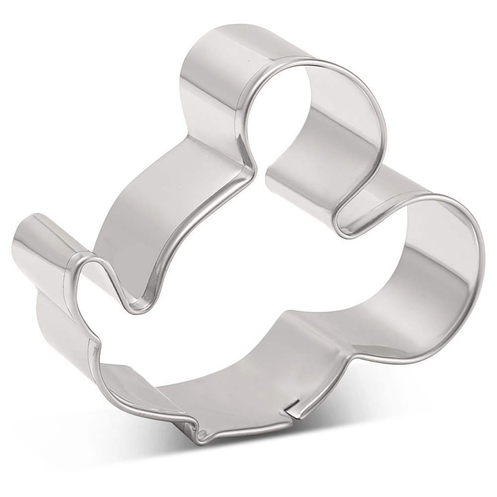 KENIAO Mouse Cookie Cutter for Kids - 4 Shapes - Ears, Side Face, Palm and Candy - Biscuit Pastry Mold Tools - Stainless Steel: Side Face