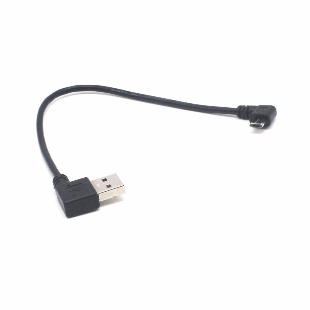 Links Hoek Micro USB Kabel, 25 cm, USB 2.0 Male naar Micro B USB 5 Pin Male, sync Opladen en Data Overdracht Kabel voor telefoons