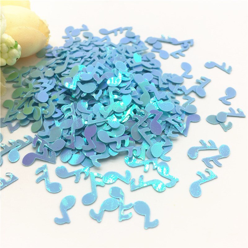 Pailletten 4*9mm muzieknoot vorm losse pvc pailletten voor 3d nail art decoratie manicure diy knutselen bruiloft accessoire confetti 20g