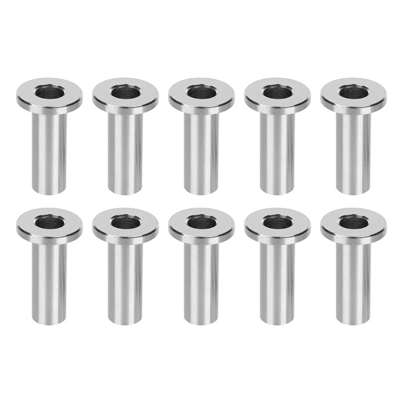 40 Pack T316 Stainless Steel Protector Sleeves For 1/8 inch Wire Rope Cable Railing DIY Balustrade with 1Pc Drill Bit