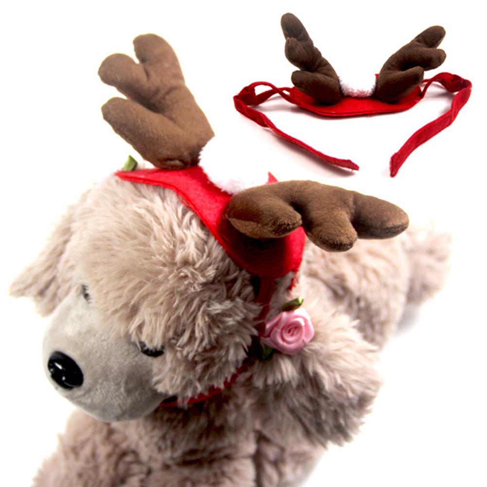 Weihnachten Geweih Hund Katze Stirnband Welpen Haarband Haar Zubehör Lustige Haustier Hütte DIY Cosplay für Hunde Katze Kostüm Dekoration
