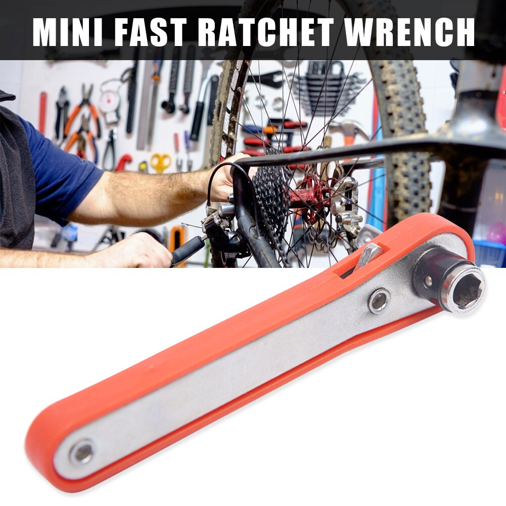 Mini Rapid Ratchet Wrench 1/4 Screwdriver Hexagon Two Way Socket Spanner