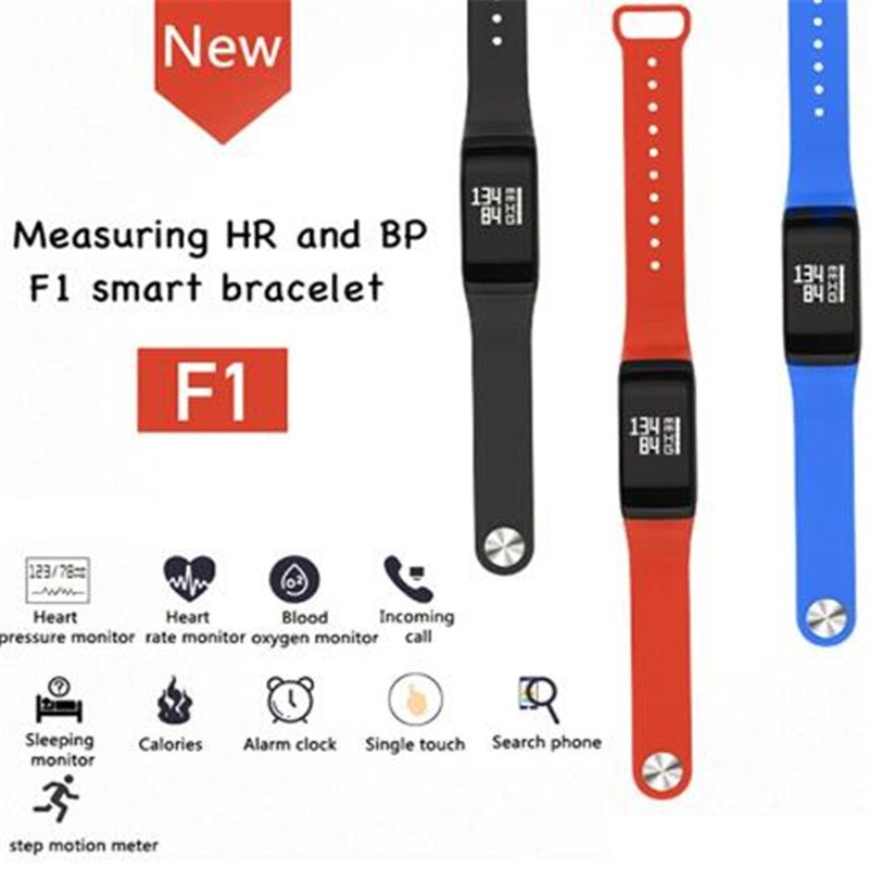 F1 Sport Smart Band Armband Gezondheid Fitness Tracker Horloge Polsbandje Hartslagmeter Smart Armband Smartband Bloeddruk