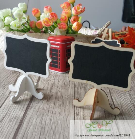 40 Stks/partij Twee-Kleur Rand Mini Schoolbord Decoratie Bruiloft Bericht Schoolbord