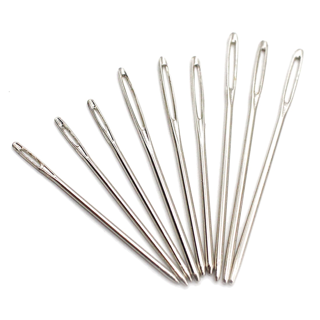 Practical big eye needle 9 pieces / set of cross stitch needle big eye stainless steel sewing tool set size blunt needle