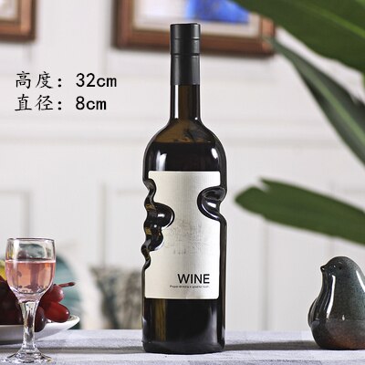 XMT-HOME vide bouteille de vin haut de gamme bouteilles d'alcool style européen bouteille de verre auto-infusé vin verre pot 750ml: 1pc bottle b