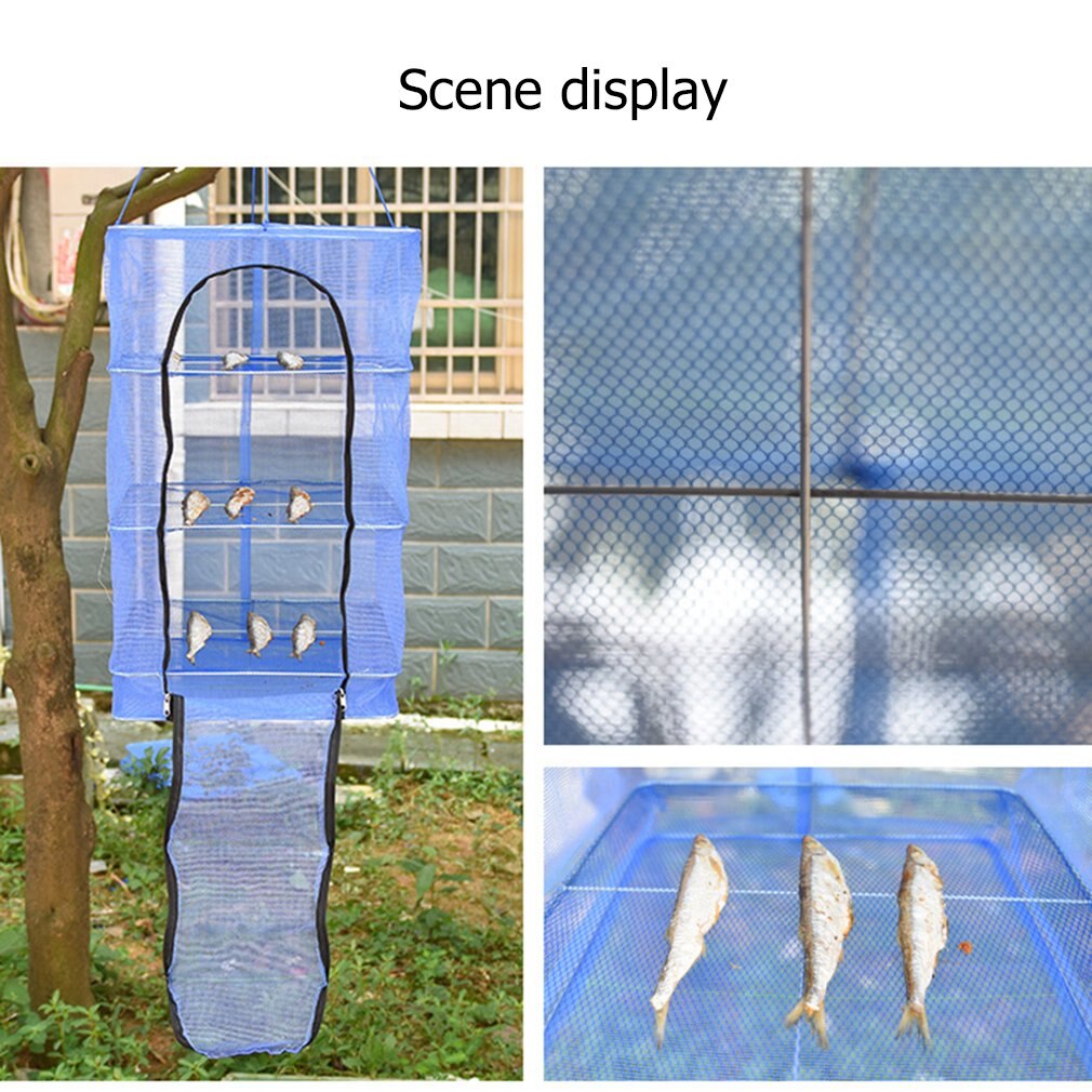 Fish Fillet Racks 3 Layer Universal Fish Net Drying Rack Folding Han... – Grandado