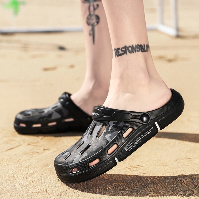 outdoor men's sandals man sandal men shoes home slippers beach garden shoe non-slip summer shoes