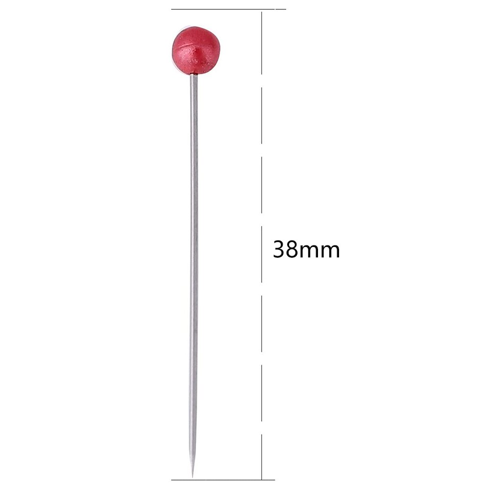 40Pcs Multicolor Naaien Pinnen 38Mm Plastic Parel Hoofd Naald Pins Quilten Spelden Voor Dressmaking Diy Naaien Ambacht gereedschap