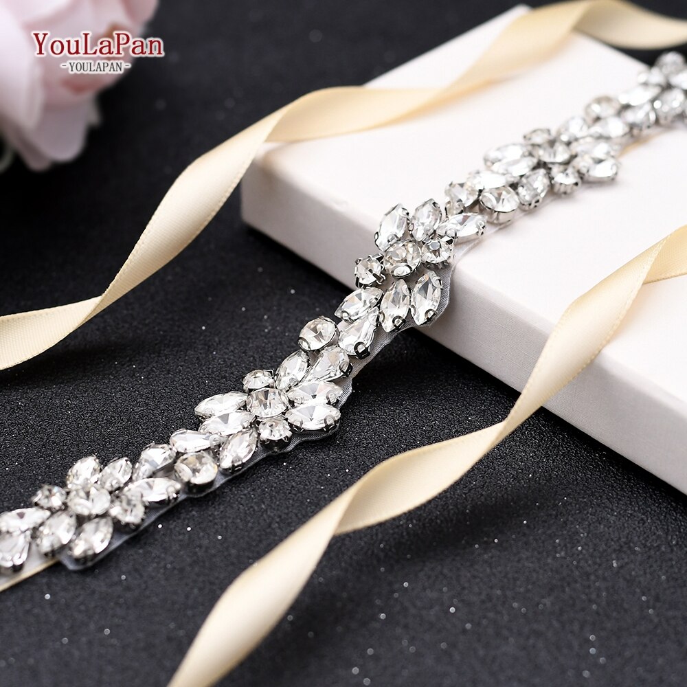 YouLaPan S437 demoiselle d'honneur strass ceinture argent ceinture de mariée pour robe de mariée bijou ceinture pour robe formelle robe brillante ceintures