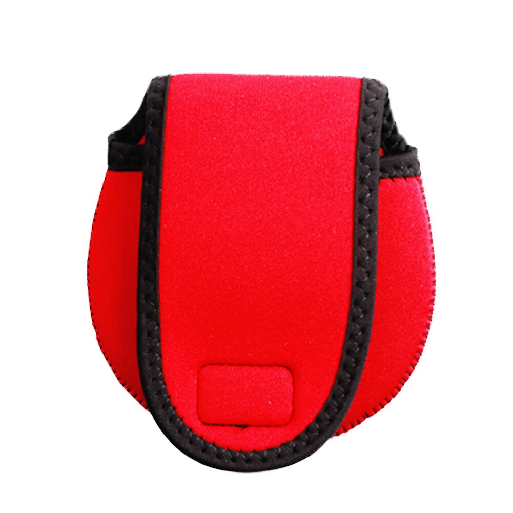 Neopren spinning fiskehjul beskyttelsestaske fisketaske taske baitcasting hjul taske holder fiskehjul sort beskyttelses taske: 12 x 11cm rød