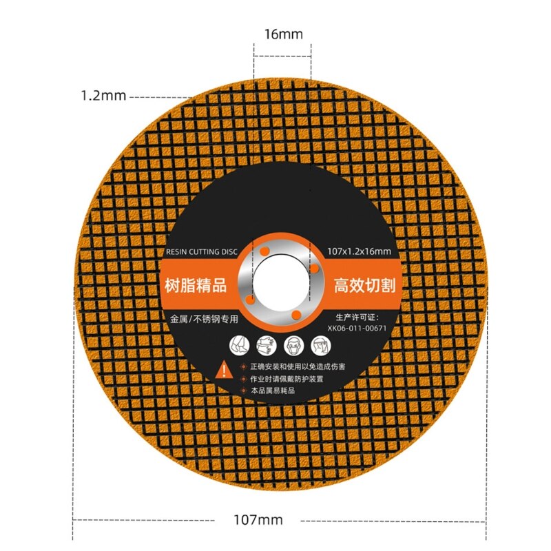 M6CF 4.2 Inch Angle Grinder Cutting Blade Saw Disc for Metal Stainless Steel Cutter Grinding Wheel Polishing Blade