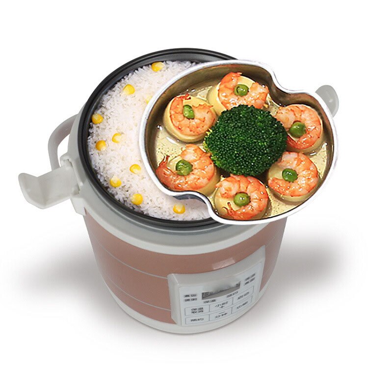 12V 24V mini rice cooker 1.6L car trucks electric soup porridge cooking machine food steamer warmer fast heating lunch box
