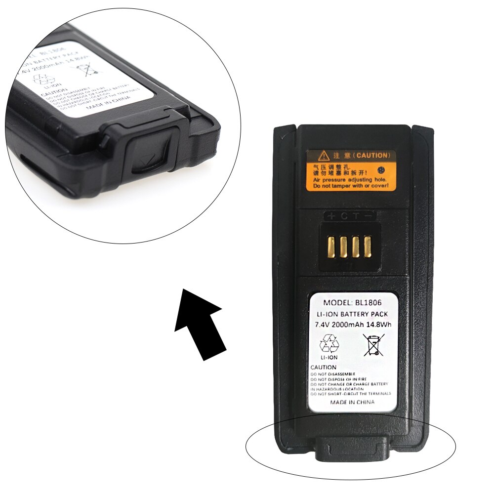 2000mAh HYT BL1806 BL2505 Batteria Per Hytera HYT PT580 PT580H PT580H Plus Two Way Radio Batteria