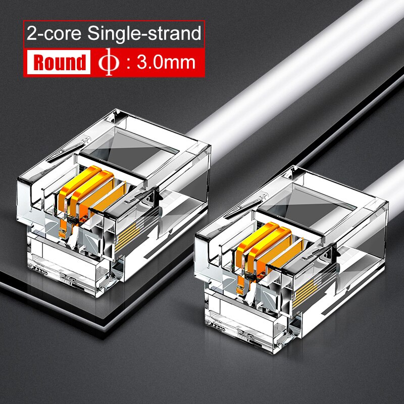 SAMZHE Telephone Extension Cord Phone Cord with 1 in-Line Coupler Cable Wire Line with Standard RJ11 Plug: 2-1 / 5M